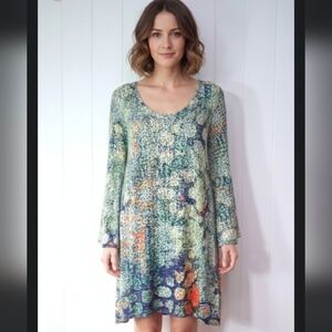 ❤️5/$25 NWOT Colorful Abstract Long Sleeve Dress